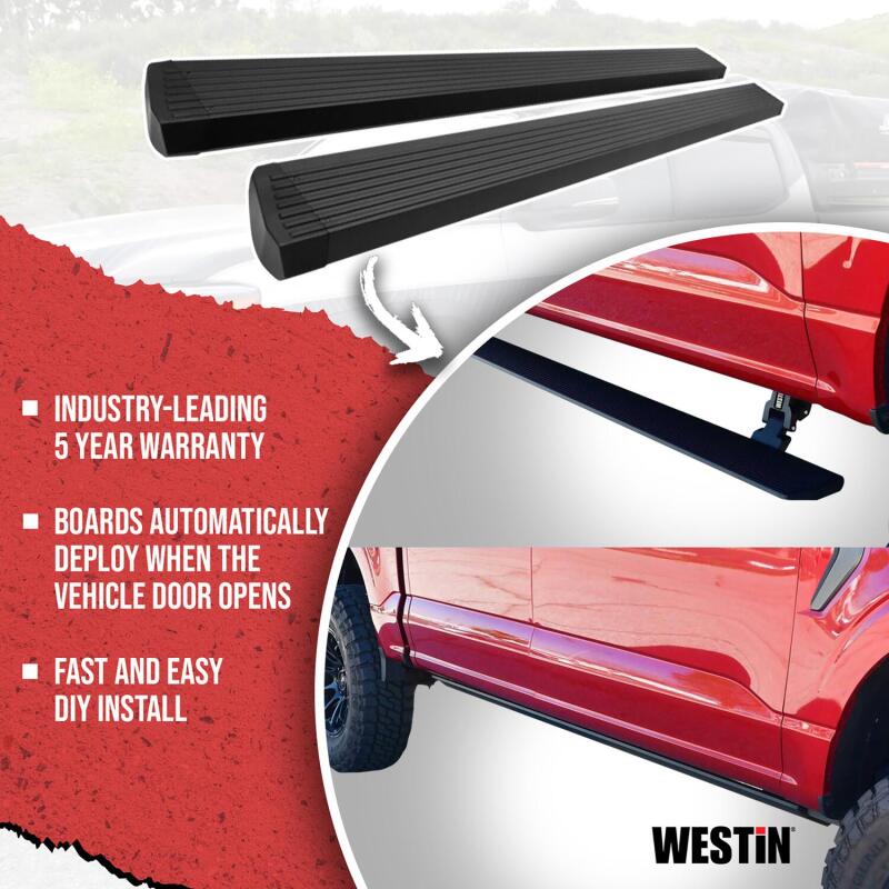 Westin 15-25 Ford F-150 SuperCrew / 17-25 F-250/350 CrewCab Pro-e Running Boards - Tex. Blk