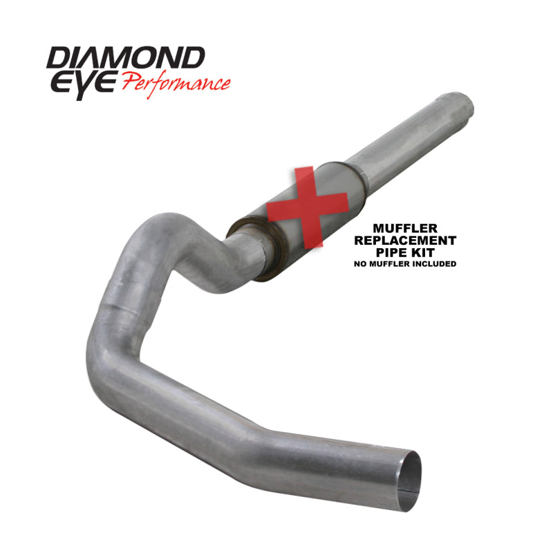 Diamond Eye KIT 5in Catback MFLR RPLCMENT PIPE Single AL: 2004.5-2007.5 DODGE CUMMINS 600