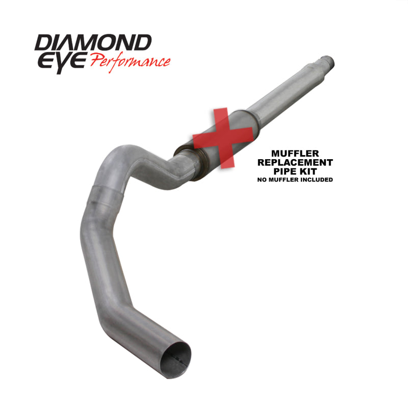 Diamond Eye KIT 5in Catback MFLR RPLCMENT PIPE Single AL: 03-07 FORD 6.0L F250/F350
