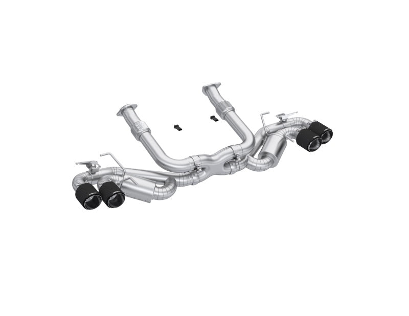 MBRP 20-24 Chevrolet Corvette C8 3in Active Cat Back Quad Split Rear Exit Exhaust w/ AFM Sims