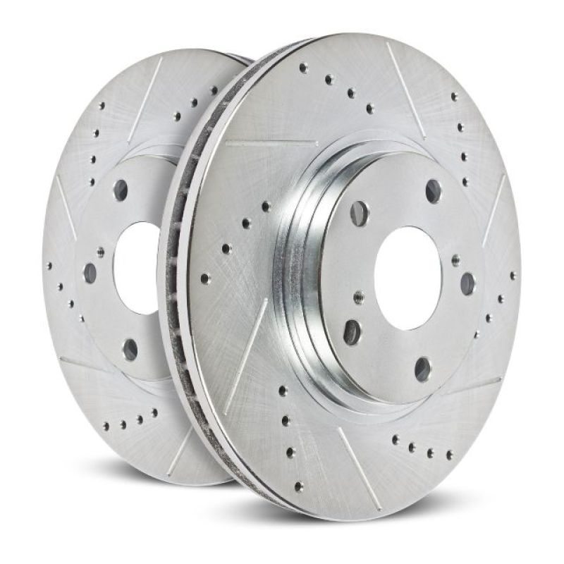 Power Stop 16-21 Toyota Land Cruiser Front Evolution Drilled & Slotted Rotors - Pair