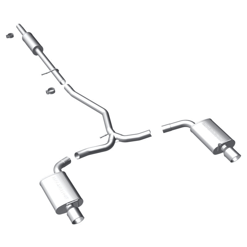 MagnaFlow 11-13 Ford Explorer V6 3.5L SS Catback Exhaust Dual Split Rear Exit w/ 3.5in SS Tips