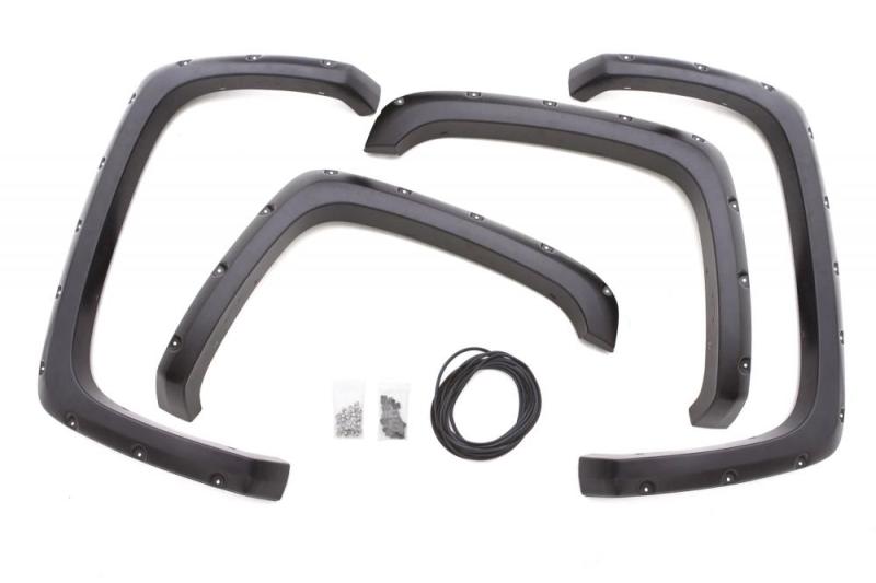 Lund 09-14 Ford F-150 (Excl Raptor) RX-Rivet Style Smooth Elite Series Fender Flares - Black (4 Pc.)