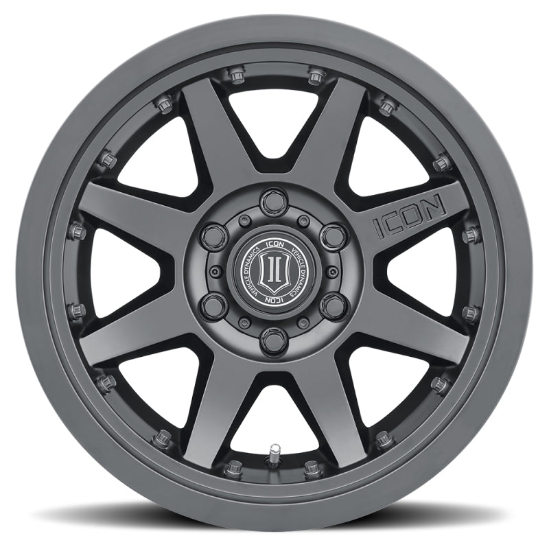 ICON Rebound Pro 17x8.5 6x5.5 0mm Offset 4.75in BS 106.1mm Bore Satin Black Wheel