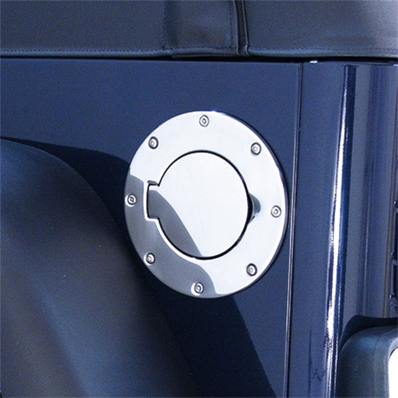 Rugged Ridge 97-06 Jeep Wrangler TJ Stainless Steel Non-Locking Gas Cap Door