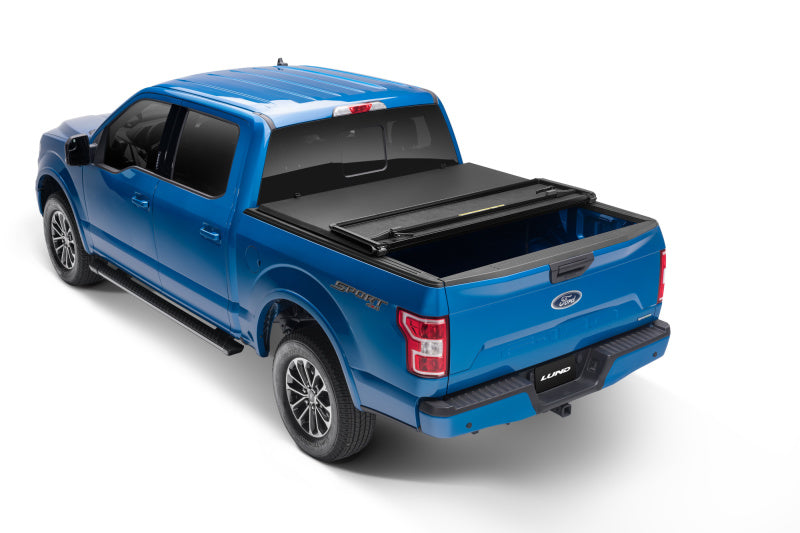 Lund 99-17 Ford F-250 Super Duty Styleside (8ft. Bed) Hard Fold Tonneau Cover - Black